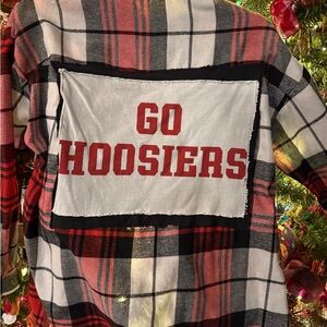 Go Hoosiers Custom T-shirt Back Cozy Flannel